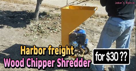 Harbor Freight Woodchipper Shredder For 30