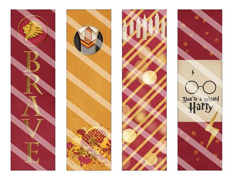 Harry Potter Bookmarks Free Printable Designs