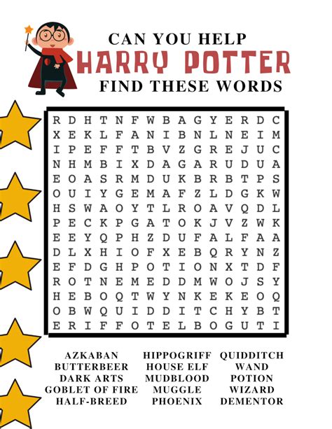 Harry Potter Printable Word Search In 2021 Word Search Printables