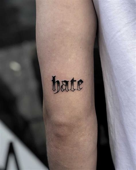 Unique Hate Tattoo Designs to Express Inner Turmoil