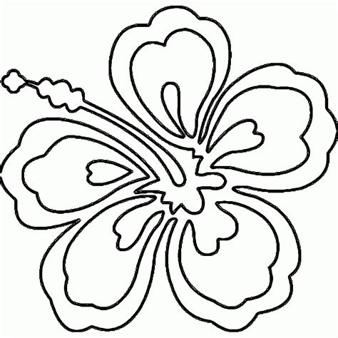 Hawaiian Flower Coloring Pages Coloring Home