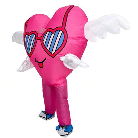 Heart Inflatable Costume Adult Full Body Air Blow Up Outfit For