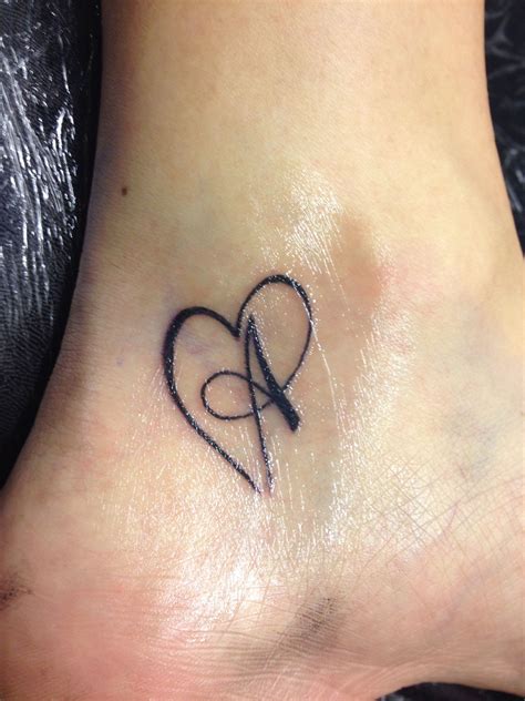 Heart Initial Tattoo Designs to Symbolize Love Forever