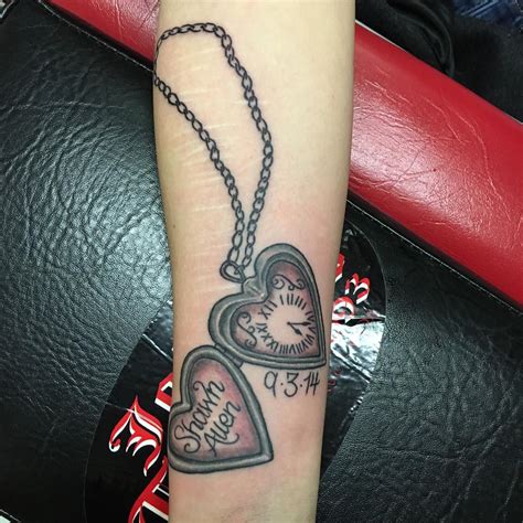 Heart Locket Tattoo Designs with Special Meaning