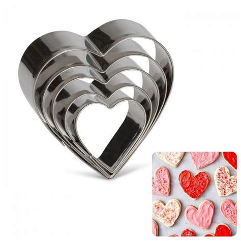 Heart Shape Cookie Cutter Set Of 5 Pieces