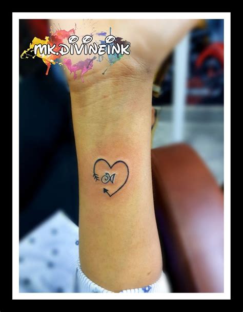 Heart Tattoo Name Initial Tattoo Initial Tattoo Cute Tattoo Small