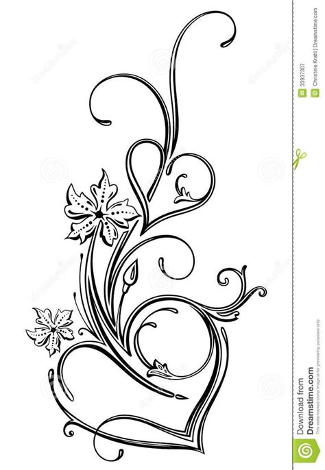 Hearts Filigree Flower Tattoo Designs Filigree Tattoo Tattoos For