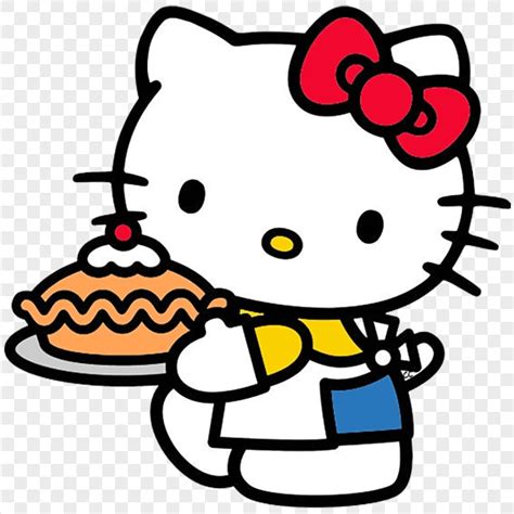 Hello Kitty Serving Pie Transparent Background Citypng