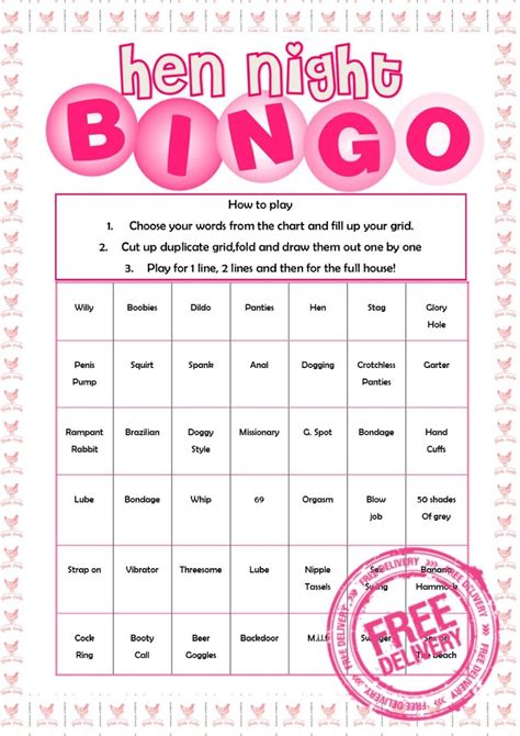 Fun Hen Night Games Printable Activities