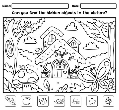 Hidden Object 20 Free Pdf Printables Printablee