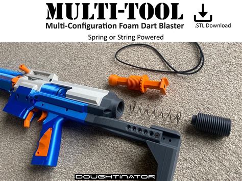 High Power 3D Printed Nerf Blaster Multi Tool Foam Dart Blaster