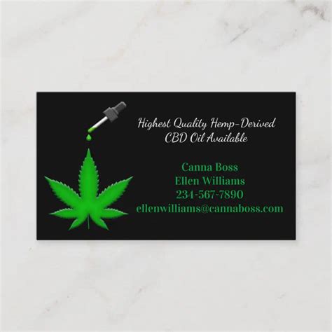 Highest Quality Hemp Derived Cbd Oil Available Business Card Zazzle Com