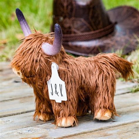 Highland Cow Plush Toy With Custom Ear Tag Callie