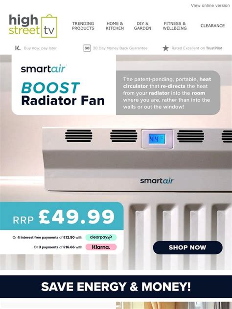 Highstreettv Give Your Heating A Boost With This Portable Radiator Fan