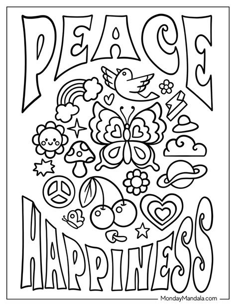 Free Hippie Coloring Pages to Print and Enjoy