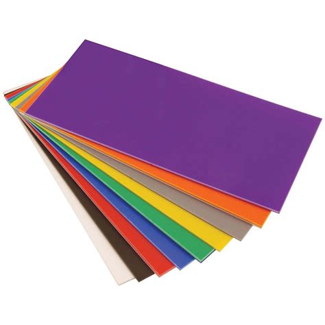 Hips 1 0Mm Sheets 254Mm X 457Mm Pack Of 100 Assorted Colours