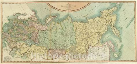 Historic Map 1799 Russian Empire Vintage Wall Art Historic Pictoric