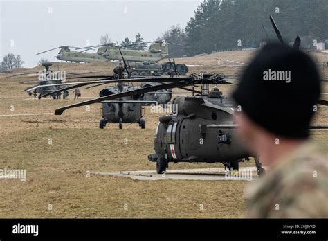 Hohenfels Germany 27Th Jan 2022 U S Soldiers Stand On The Grounds