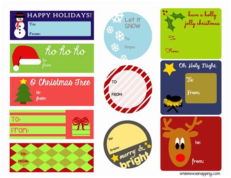 Holiday Printable Gift Tags While He Was Napping