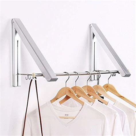 Home Storage Organization 2 Packs Wall Mounted Clothes Hanger Folding