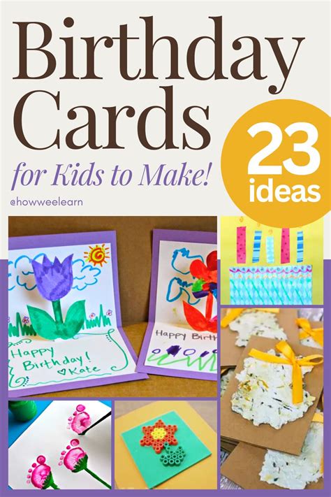 Homemade Birthday Cards For Kids To Create How Wee Learn