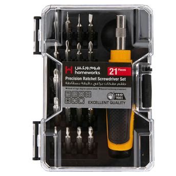 Homeworks Precision Ratchet Screwdriver Set 21 Pc