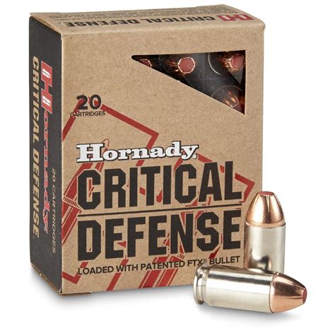 Hornady Critical Defense 45 Acp Ftx 185 Grain 20 Rounds 180237 45 Acp Ammo At Sportsman