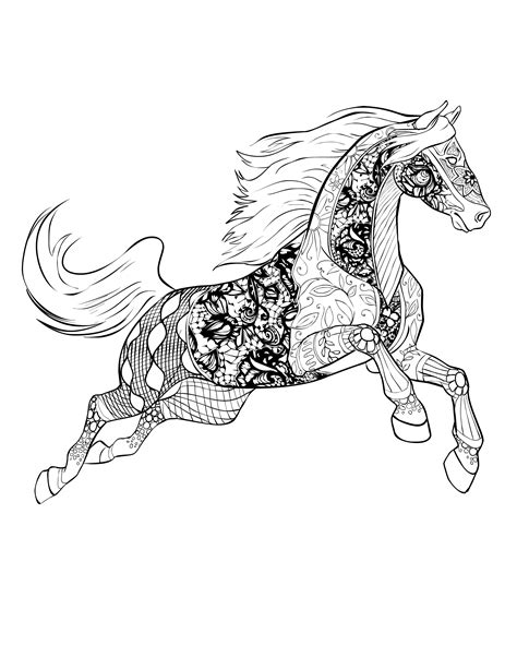 Horse Coloring Pages For Adults Best Coloring Pages For Kids