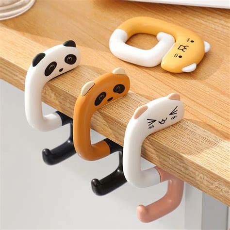 Hourong Travel Portable Plastic Bag Hook For Hanging Decorative Table