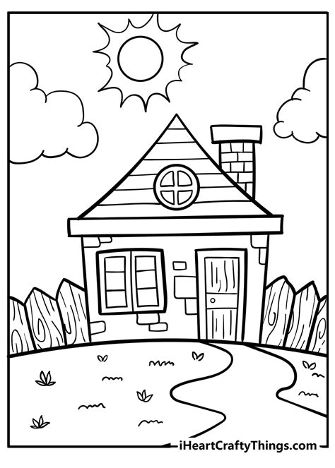 5 Free House Coloring Pages