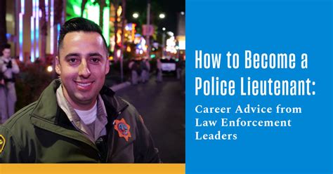 How To Become A Police Lieutenant Career Advice From Law Enforcement