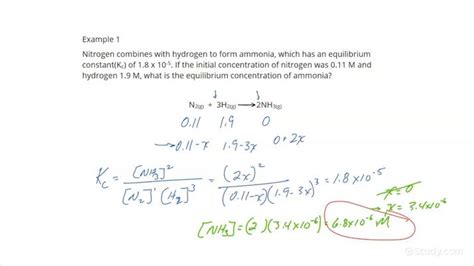 How To Calculate Equilibrium Concentrations From Equilibrium Constant