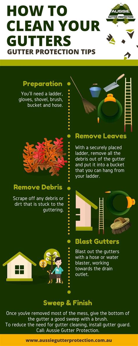 How To Clean Gutters Infographic