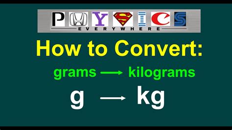 How To Convert G To Kg Grams To Kilograms Easy Youtube