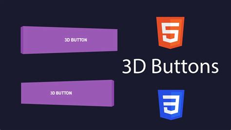 How To Create 3D Buttons With Html Amp Css Youtube