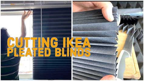 How To Cut Ikea Blinds Ikea Schottis Blackout Pleated Blind Dark