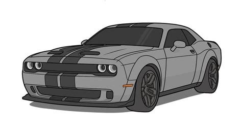 How To Draw A Dodge Challenger Srt Demon