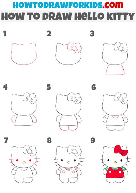 How To Draw A Hello Kitty Face Really Easy Drawing Tutorial Hello