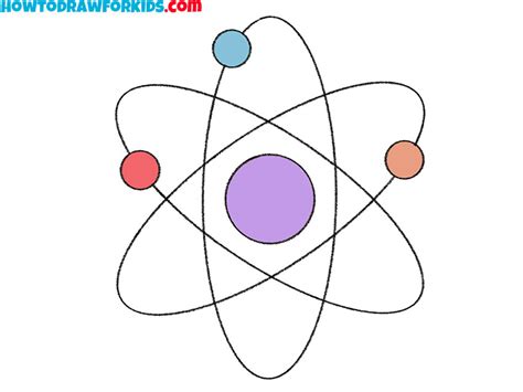 How To Draw An Atom Easy Drawing Tutorial For Kids