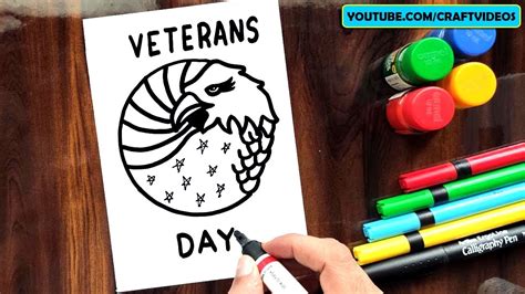 How To Draw An Easy Veteran S Day Decoration Youtube