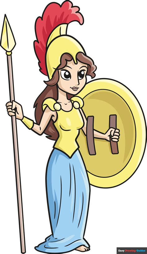 How To Draw Athena Step 09 Drawing Cartoon Characters A Cartoon