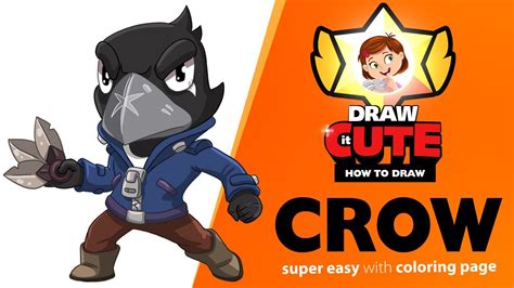 How To Draw Crow Super Easy Brawl Stars Drawing Tutorial Draw It Cute