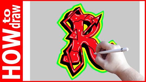 How To Draw Graffiti Letters R 1 Youtube