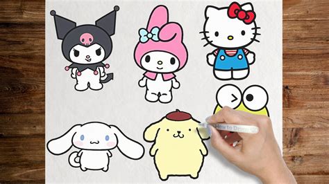 How To Draw Hello Kitty Characters