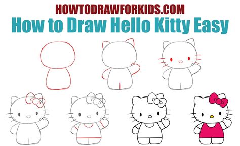 How To Draw Hello Kitty Easy How To Draw For Kids