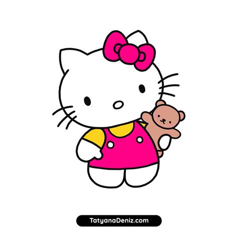 How To Draw Hello Kitty Hello Kitty Drawing Kitty Drawing Easy