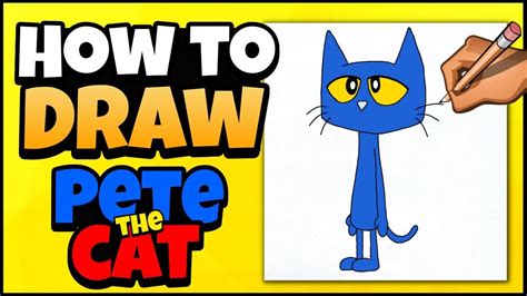 How To Draw Pete The Cat Back To School Art For Kids