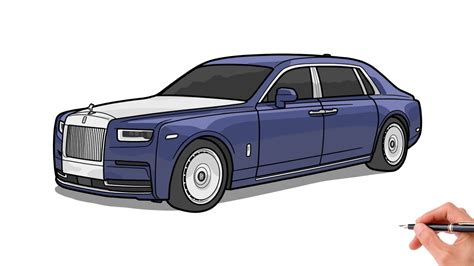 How To Draw Rolls Royce Phantom How To Draw A 3D Car Amazing Facts Of Rolls Royce Youtube