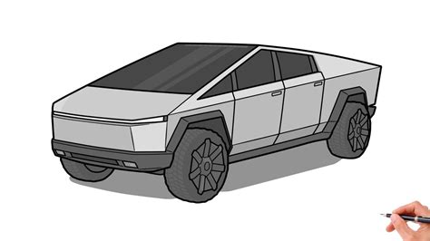 How To Draw Tesla Cybertruck