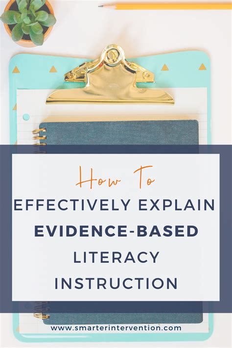 How To Effectively Explain Evidence Based Literacy Instruction